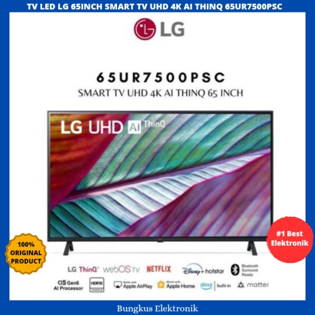 TV LED LG SMART TV 65INCH UHD 4K 65UR7500 TV LG SMART 65INCH