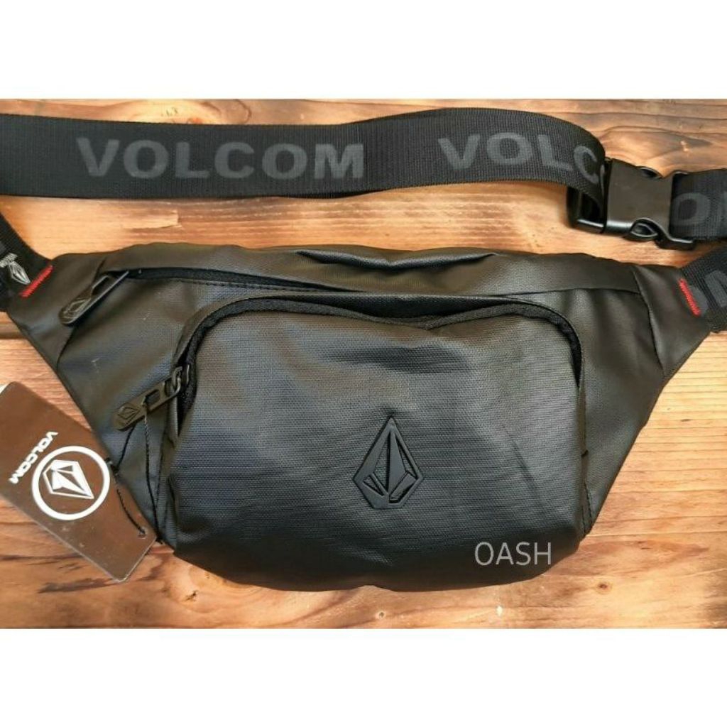 VOLCOM TAS PINGGANG VOLCOM TAS SELEMPANG VOLCOM WAISTBAG VOLCOM WATERPROOF LOGO BESI
