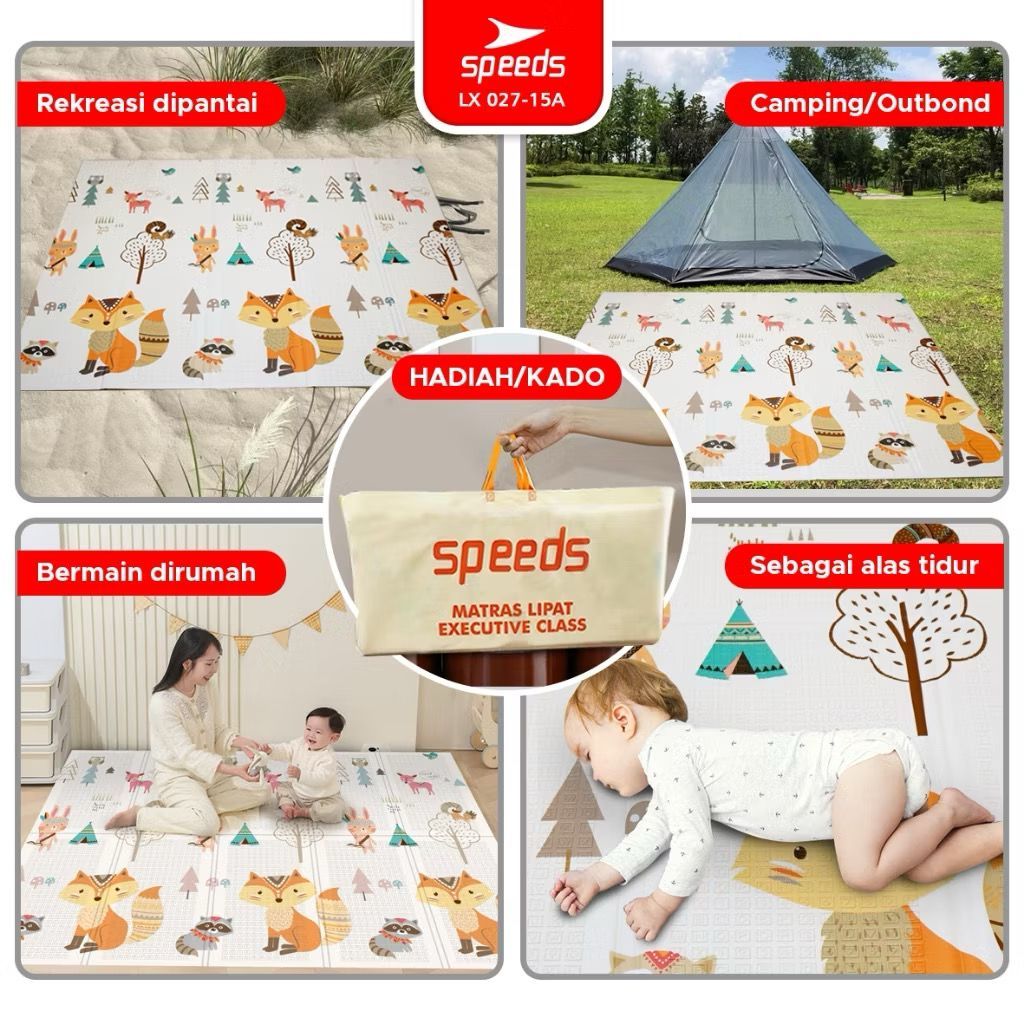 Playmate Matras Bayi High Quality | Karpet Bermain Baby Alas Lantai | Tikar Lipat Anak Murah Foam Te