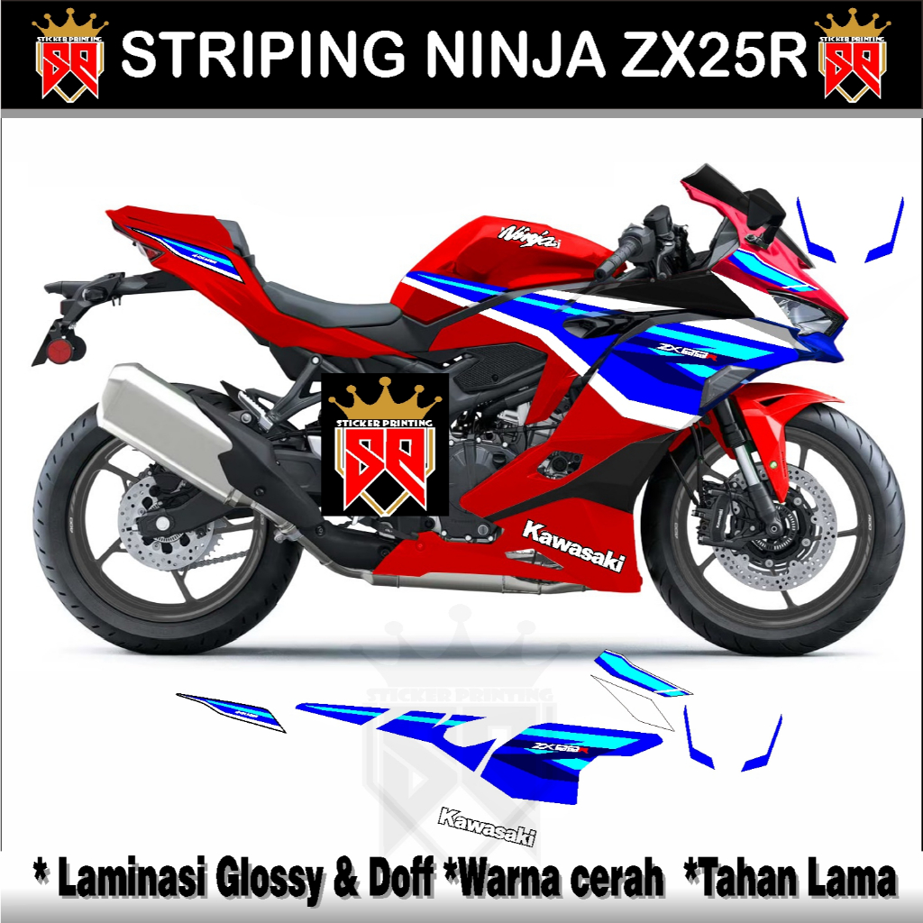 Striping Stiker Ninja Zx25r Livery Tree colour Gp/Decals  Sticker Ninja Zx 25r