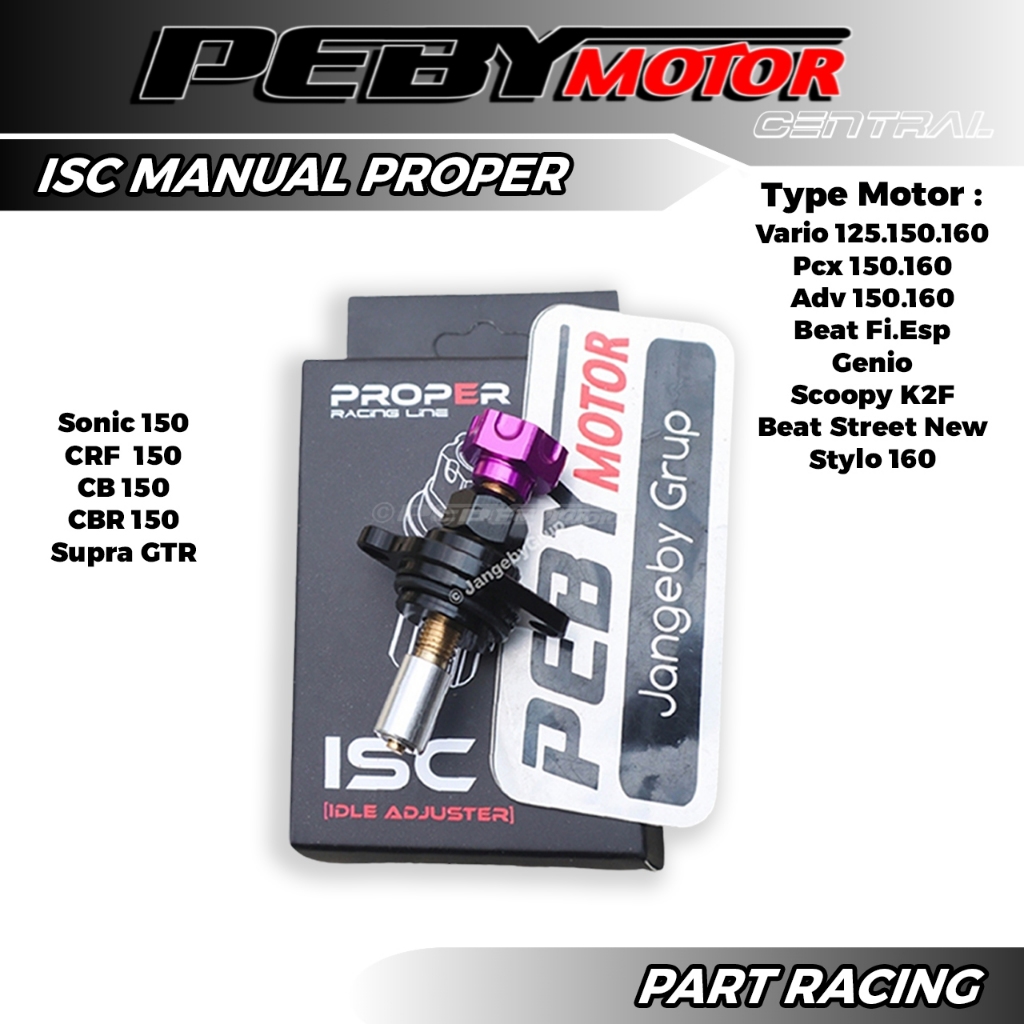 Sekrup udara manual ISC untuk motor matik dan sport, komponen pengatur RPM idle, kompatibel berbagai