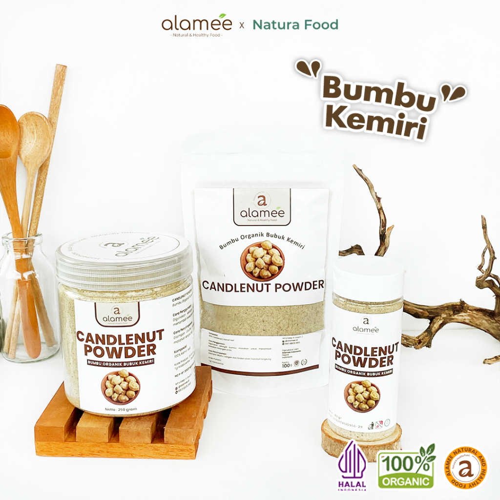 

ALAMEE Kemiri Bubuk Candlenut Powder Bumbu Dapur Organik Masak Murni Asli Seasoning