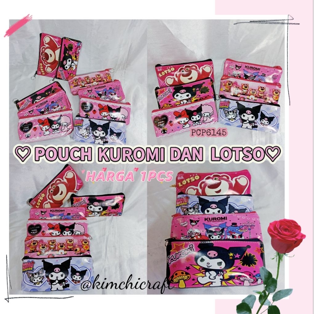 

TEMPAT PENSIL RESLETING KUROMI / KOTAK PENSIL KULIT KARAKTER LOTSO / POUCH KOSMETIK TRAVELLING / DOMPET HP SERBAGUNA / PENCIL CASE COSMETIC /PCP6145