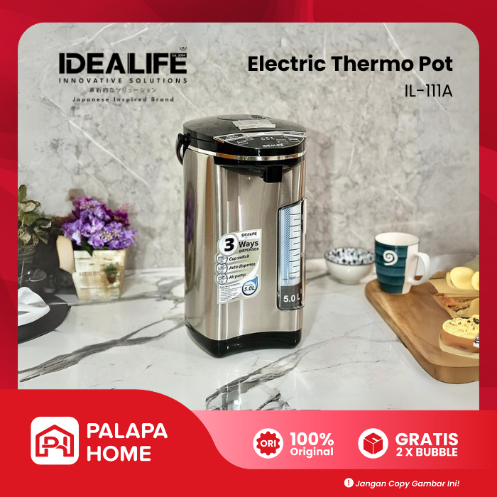 Idealife Electric Thermo Pot IL-111A 5 Liter Low Watt | Panci Termos Pemanas Air Listrik Otomatis