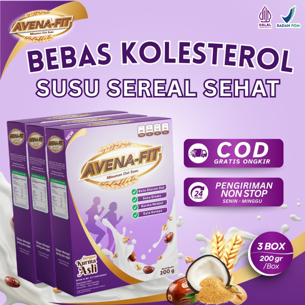 

Avenafit 3 Box Susu Oat Solusi untuk Kolesterol Secara Alami 100% Original BPOM
