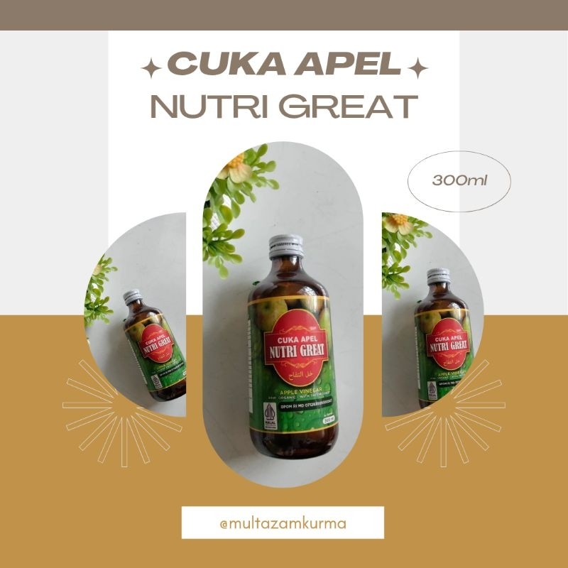 

Cuka Apel Makkata/ Cuka Apel Nutri Great/ 100% asli cuka buah apel batu