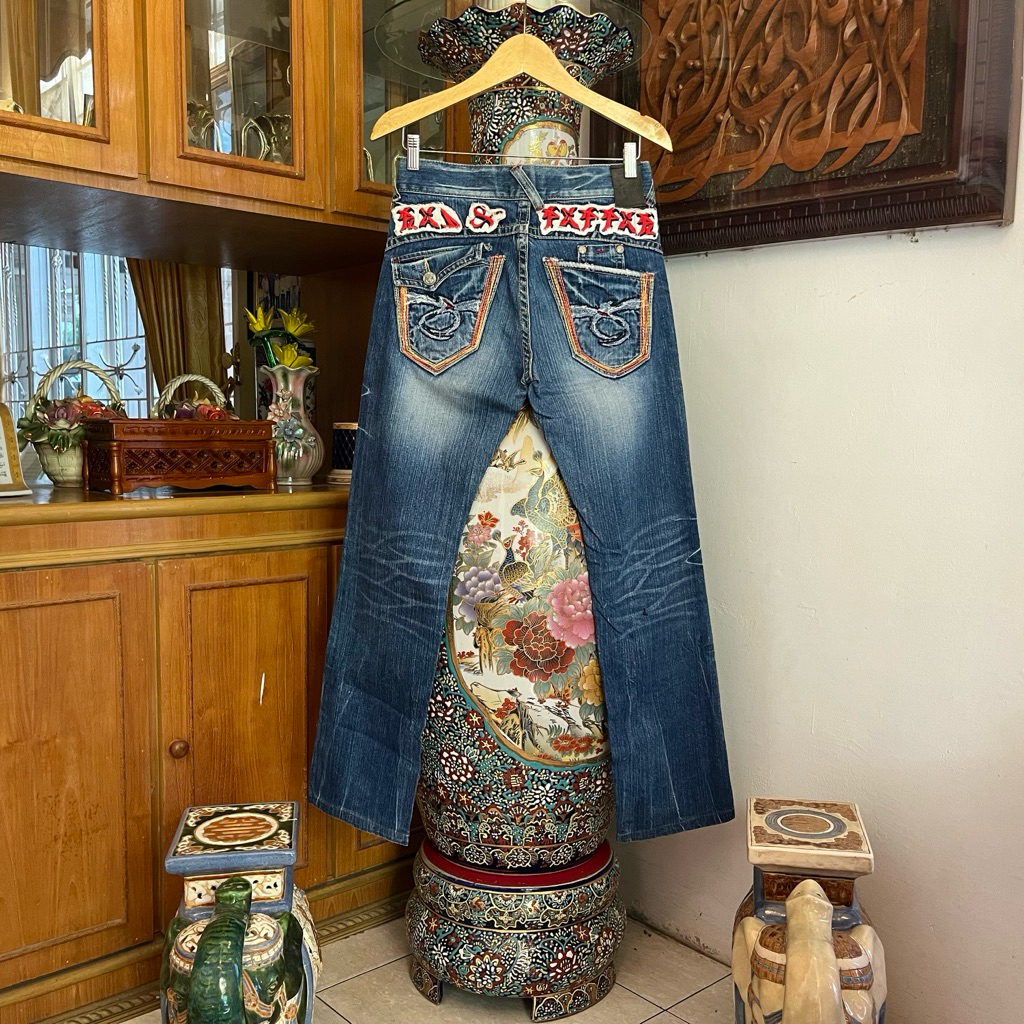 RED PEPPER EMBROIDERED & MULTY STITCH POCKET JEAN if six was nine lgb kmrii flared jeans bootcut