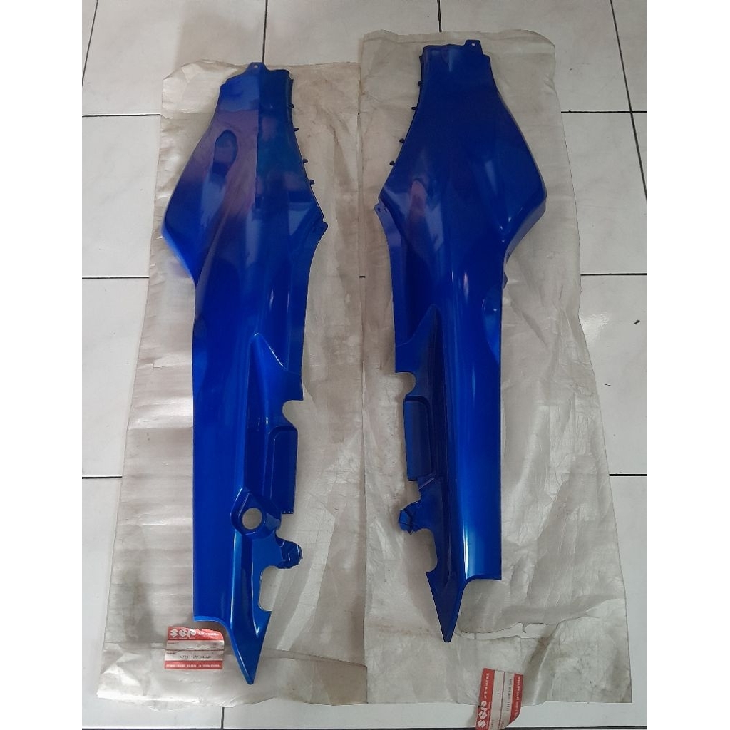 Cover body Set Kiri Kanan Shogun 110 R New BIRU Orisinil