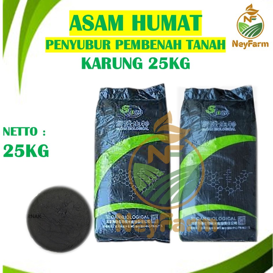 Asam Humat 25 Kg 85% SLOAN (1 Karung Hitam)