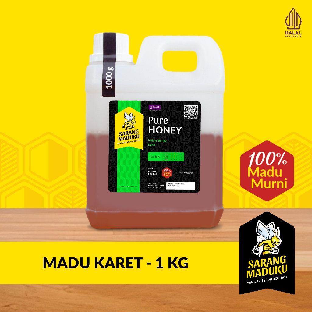 

Sarang Maduku Madu Karet Asli Murni 100% Raw Honey Obat Alergi Gatal Keputihan