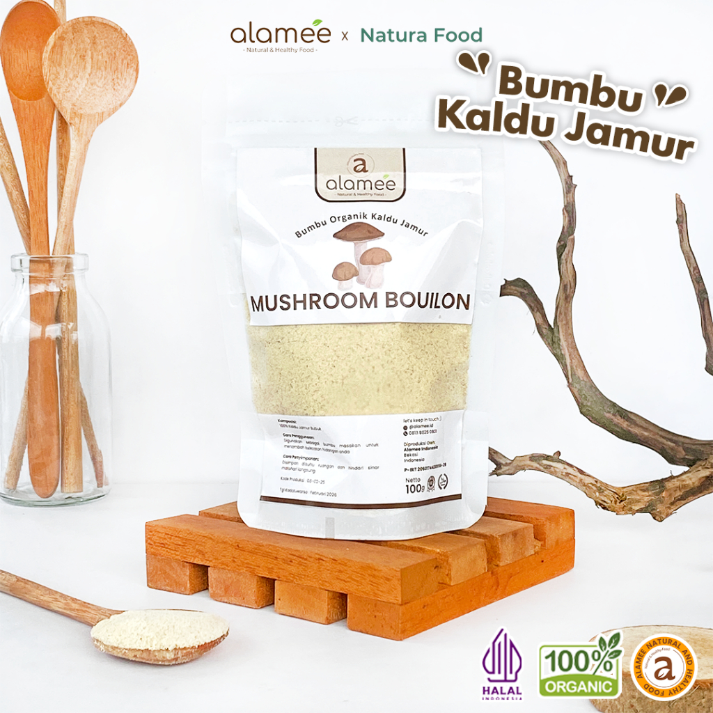 

ALAMEE Bubuk Kaldu Jamur NON MSG Bumbu Dapur Spice Mushroom Powder Seasoning 100gr
