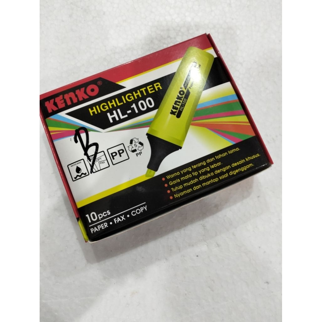 

HIGHLIGHTER HL 100 BIRU MERK KENKO ALAT PENANDA TULISAN