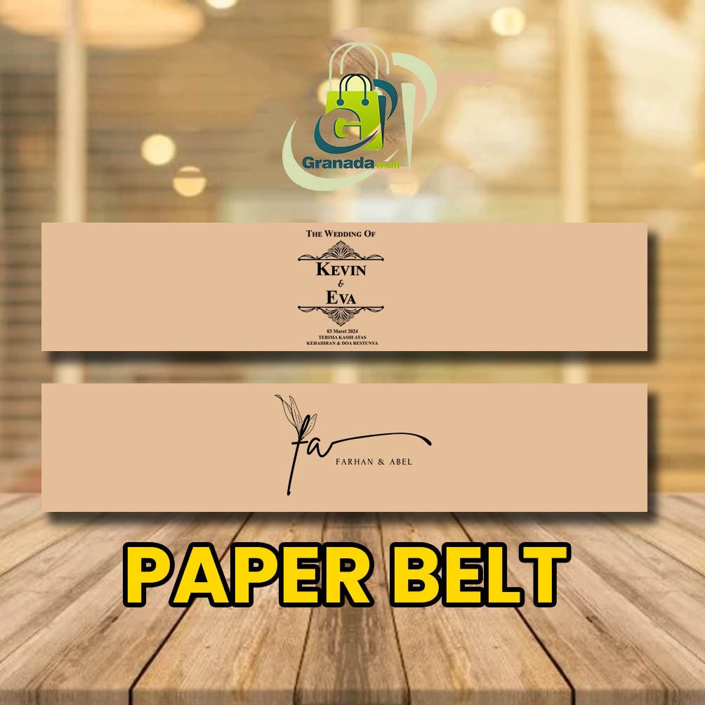 

PAPERBELT CUSTOM KERTAS COKLAT UK 21 X 5 CM FREE DESAIN