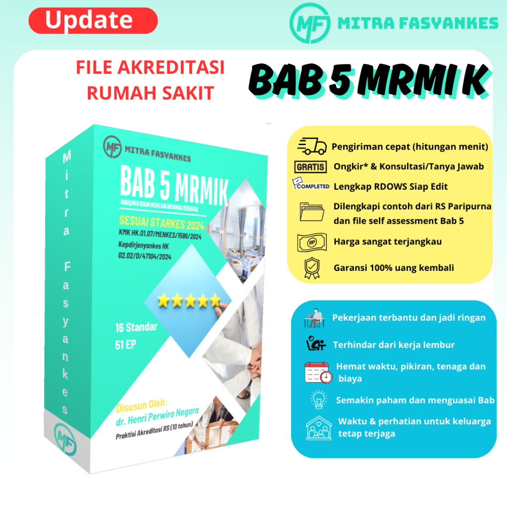 AKREDITASI RUMAH SAKIT STARKES 2024 BAB 5 MRIMK LENGKAP DAN TERBARU - MITRA FASYANKES