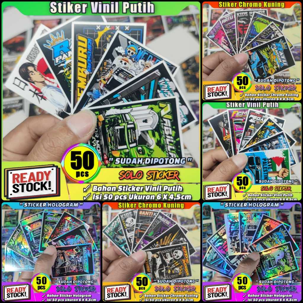 

STIKER BUS MANIA STICKER BIS VIRAL TELOLET ISI 50 Pcs TERBARU Sudah Dipotong Satu2