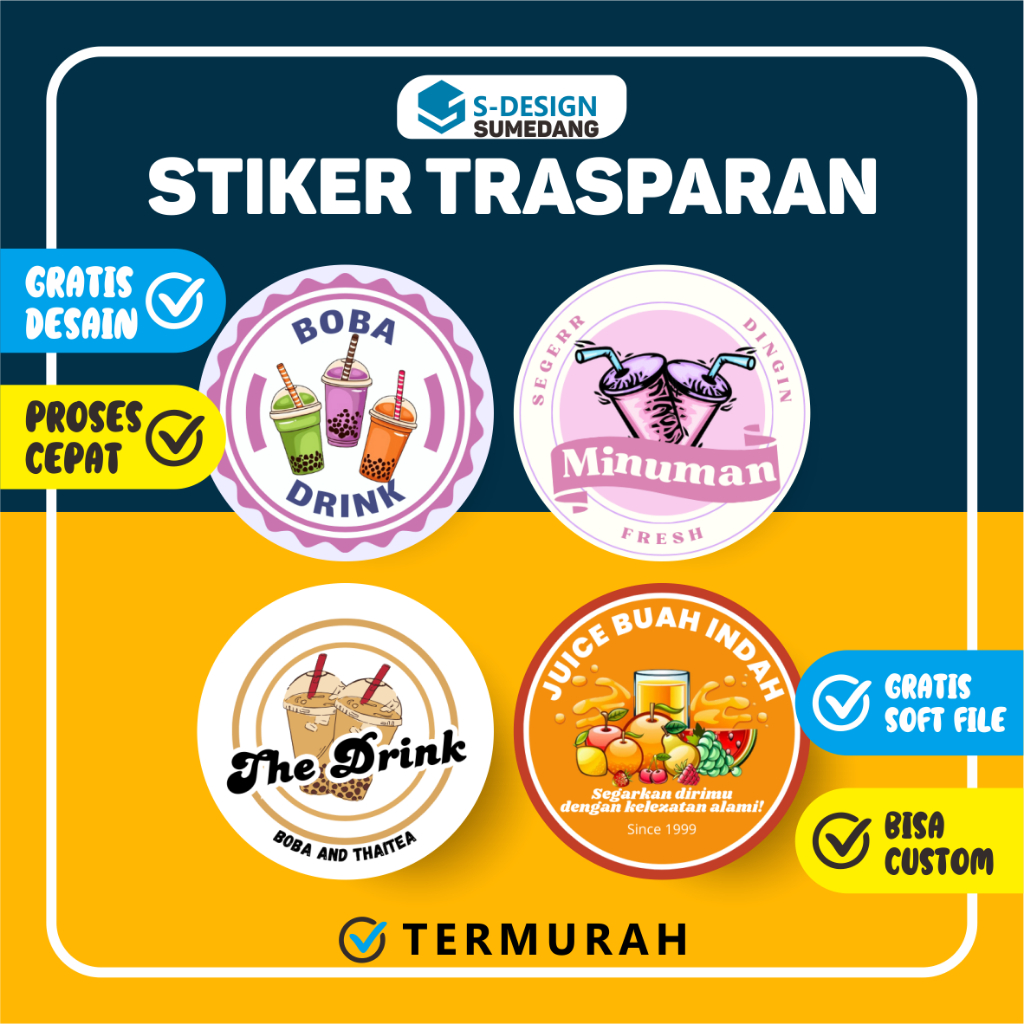 

STIKER CUSTOM UKURAN 4X4CM KUALITAS BAIK SDESAIN CABANG SUMEDANG / STIKER / LABEL / CUSTOM / CETAK
