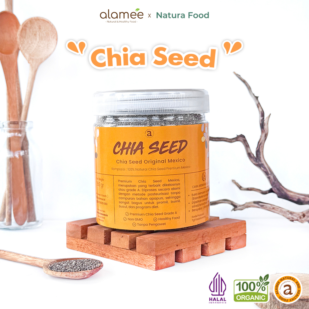 

Organic Chia Seed Grade A Biji Chiaseed 350 gr Rempah JSR Premium Meksiko natura food