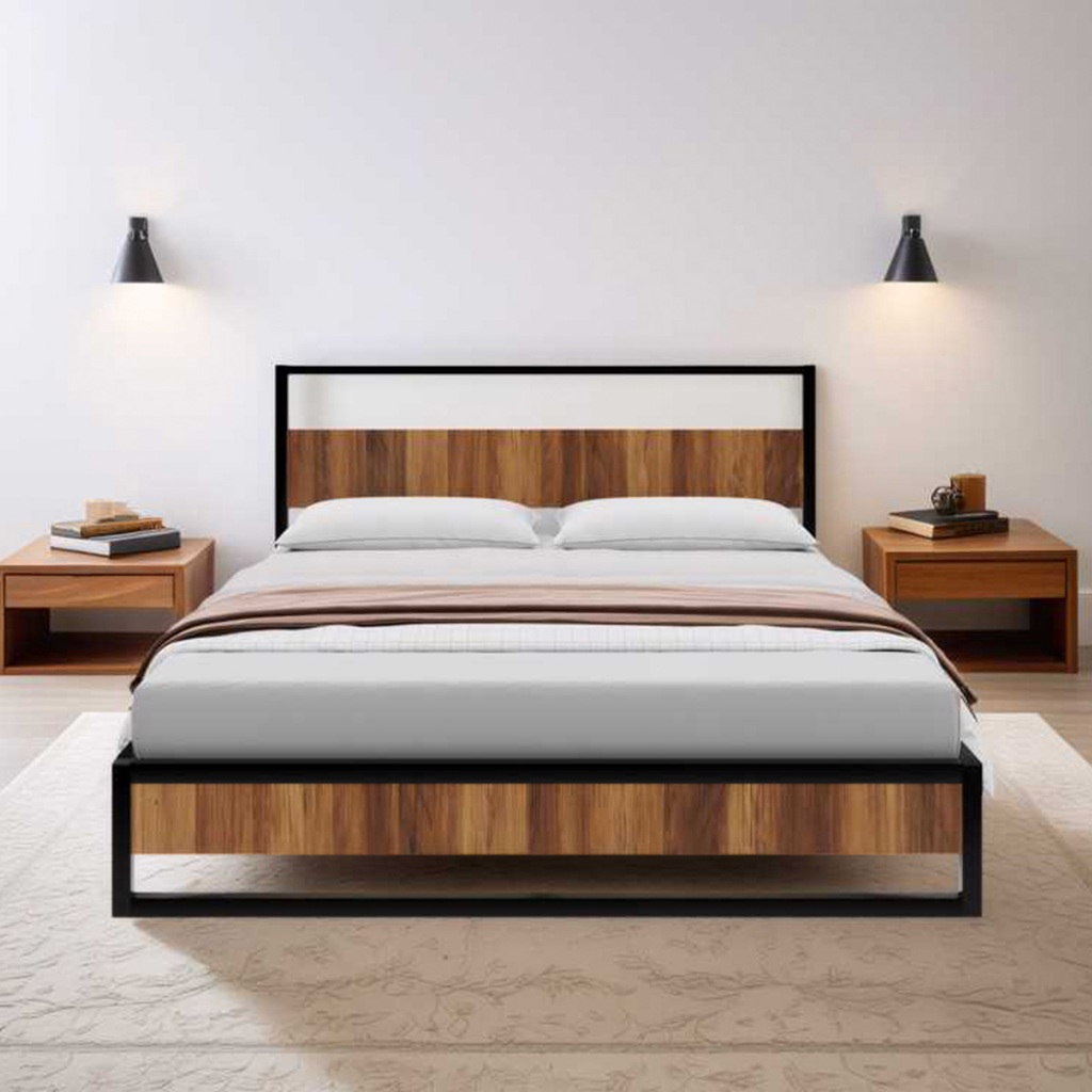 Novilla Rangka Tempat Tidur Minimalis Anti Karat Baja 360kg Penyimpanan 21cm Senyap Mudah Dipasang L