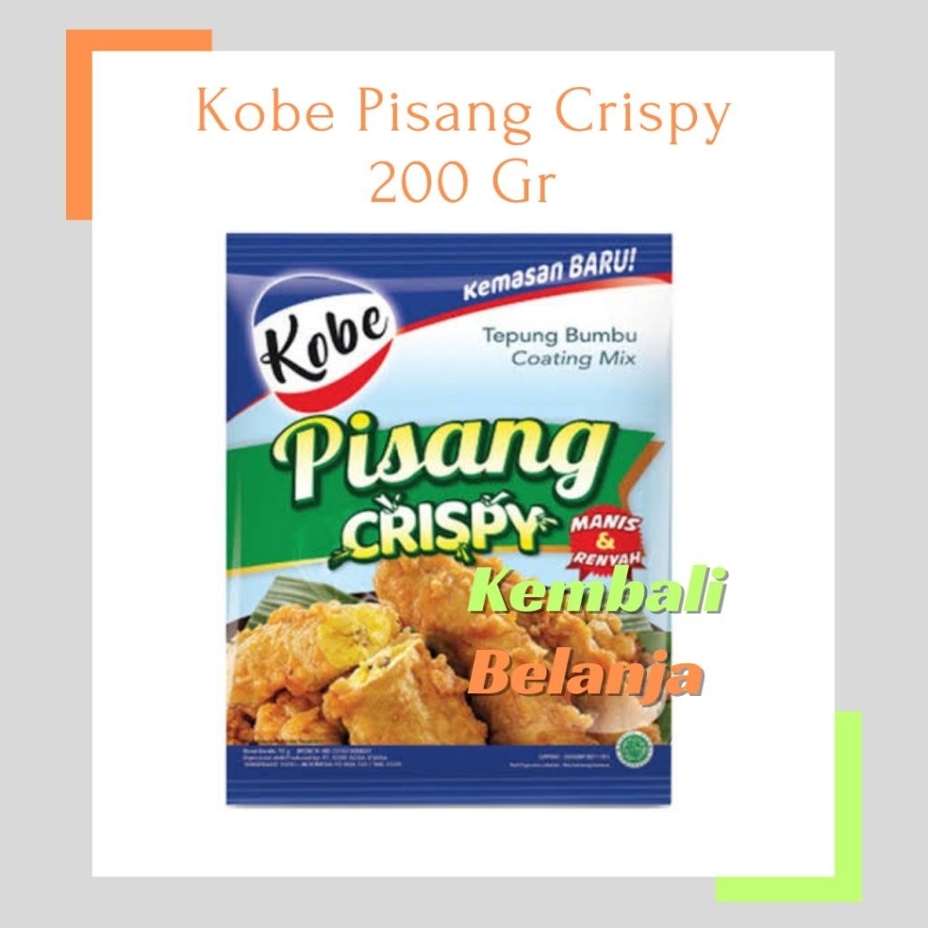

Kobe Tepung Pisang Crispy 200 Gram/ Kobe Pisang Crispy/ Kobe Tepung Pisang Goreng/ Kobe Tepung Bumbu Pisang Krispy