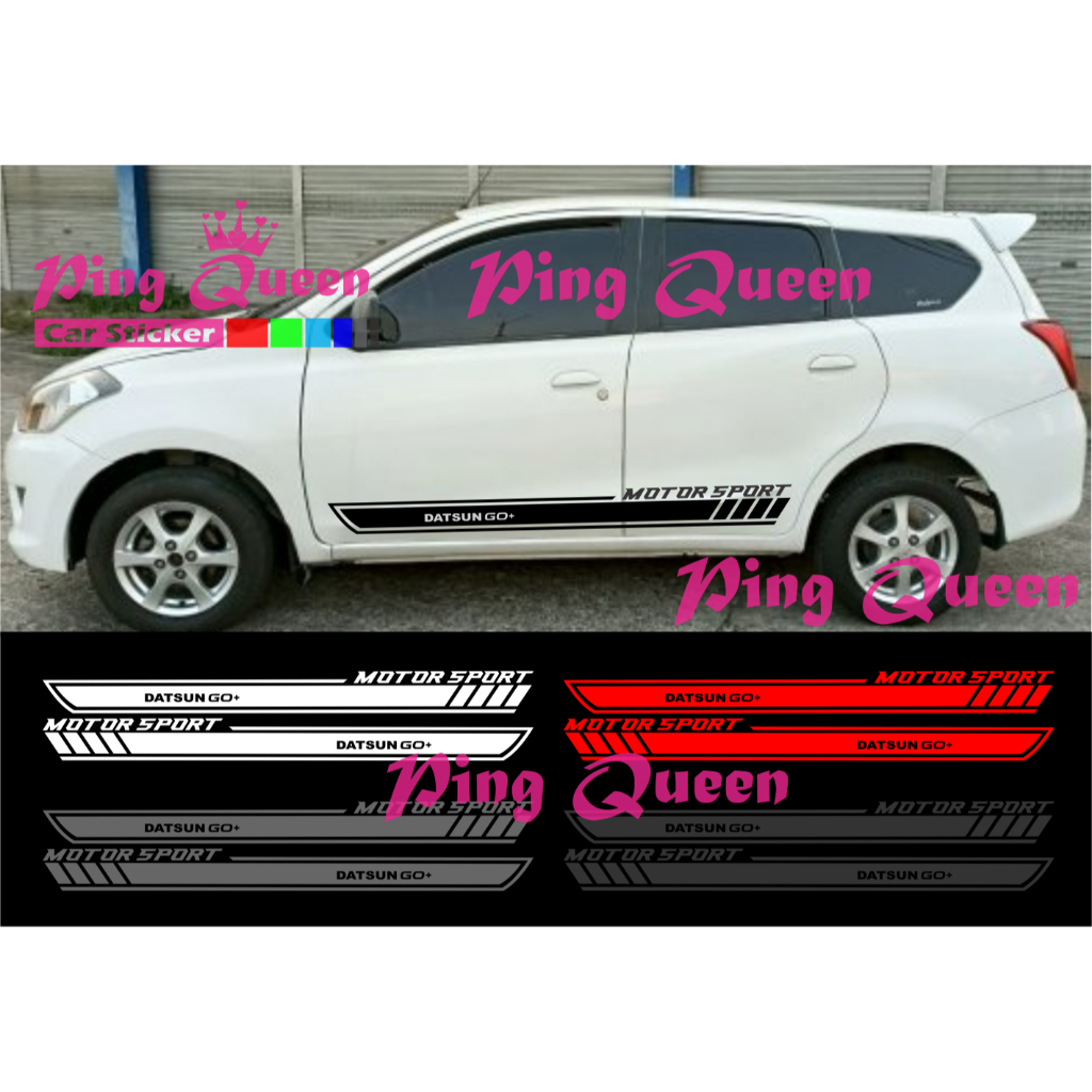 Sticker stiker mobil datsun go+ cutting sticker mobil datsun go+ sticker mobil terbaru