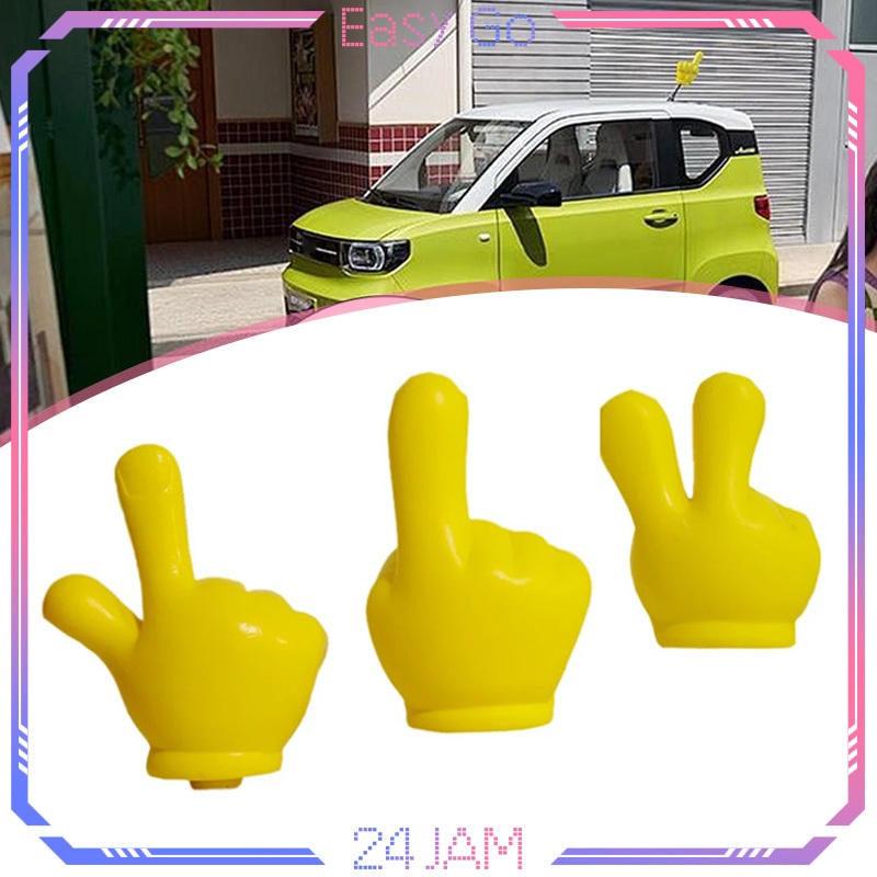 Bola Antena Mobil Universal Antena Bola Mobil Lucu Victory Finger Boneka Antena Mobil Antena Boneka 