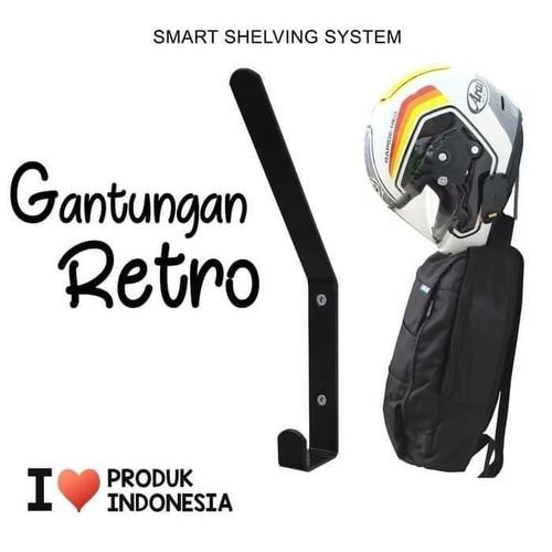 Gantungan Dinding Besi Berdiri Untuk Helm