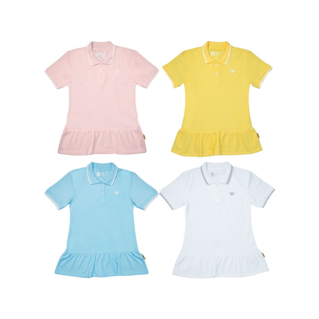 Fluffy Baby Wear Polo Shirt Dress - Fluffy Denim Original