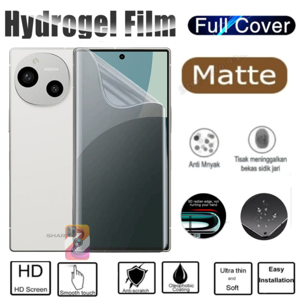 Anti gores Hydrogel matte glare Sharp AQUOS R9 R9 PRO TPU Pelindung Jelly