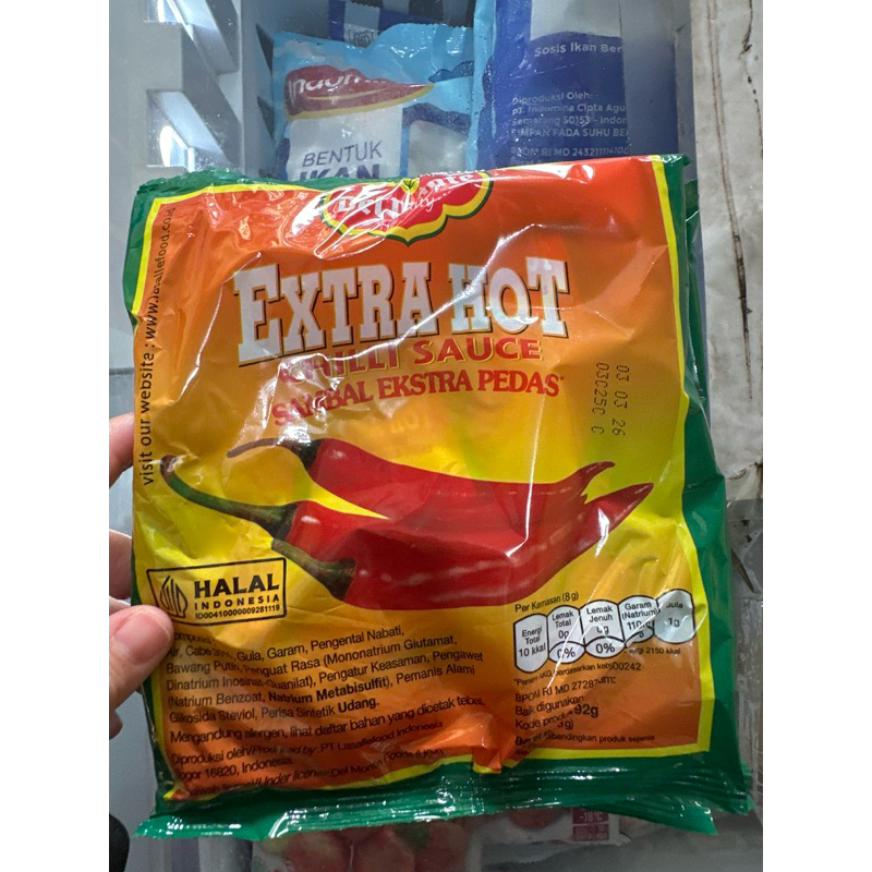

saus delmonte extra hot sachet isi 24pcs