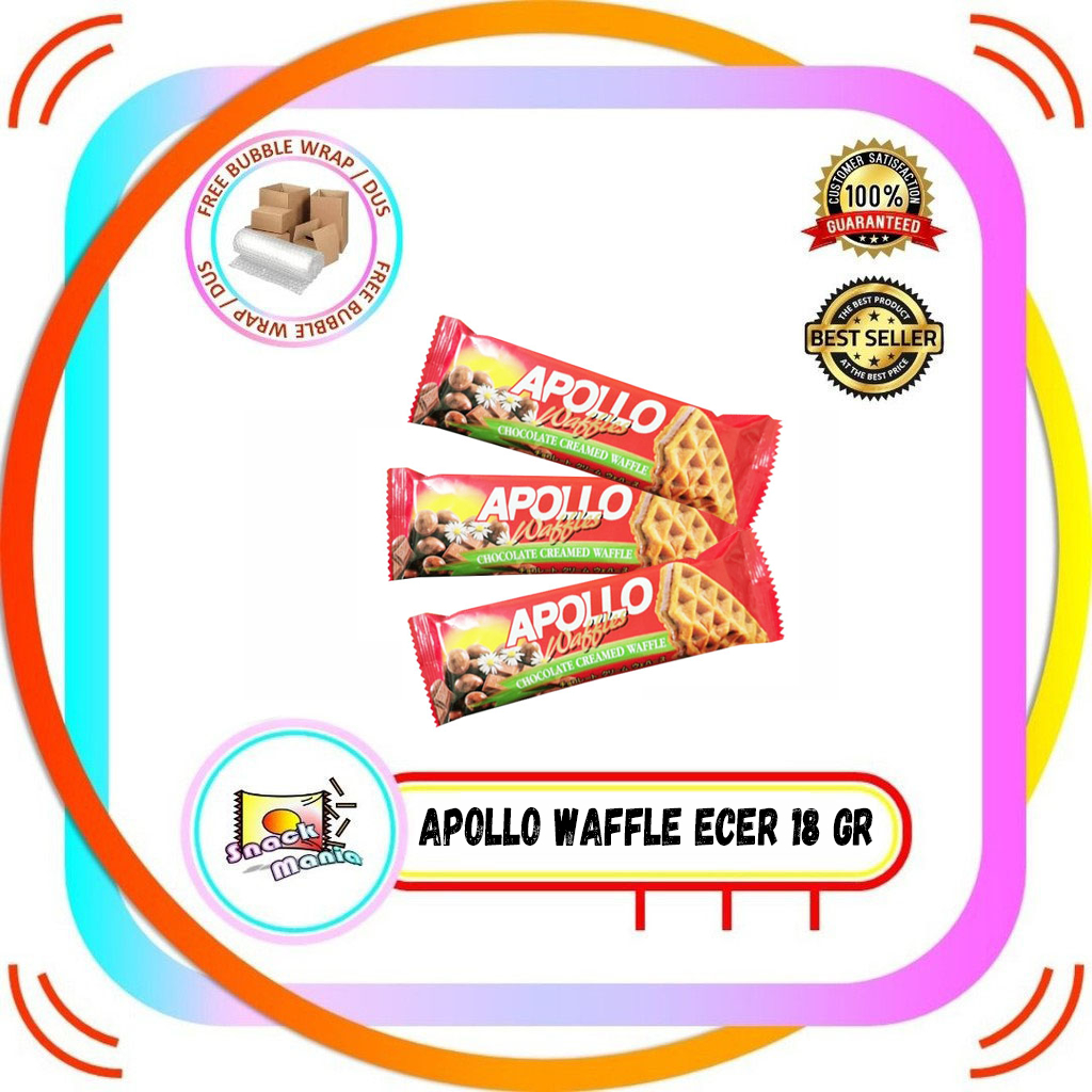 

Apollo Chocolate Creamed Waffles ~ 18 gr Coklat Wafer Waffle ECER