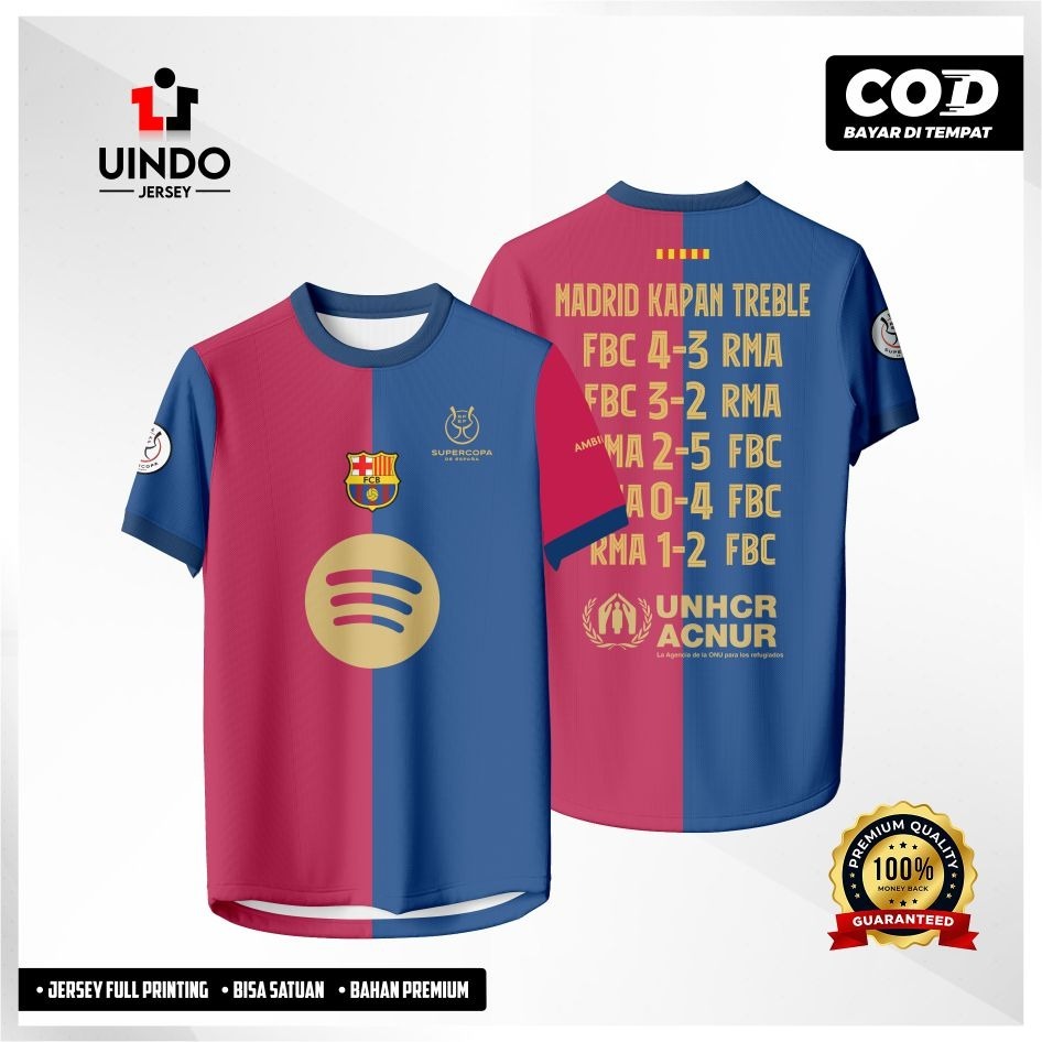 BIKIN JERSEY 1 HARI JADI | JERSEY BARCELONA X TRAVIS SCOTT CACTUS JACK EL CLASICO 2025 FULL PRINTING