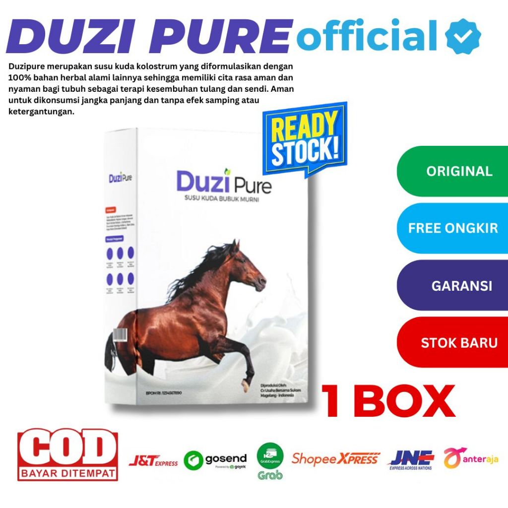 

Duzi Pure - Susu Kuda Liar Sumbawa Asli Susu Bubuk 1 Box 200gr Official Store