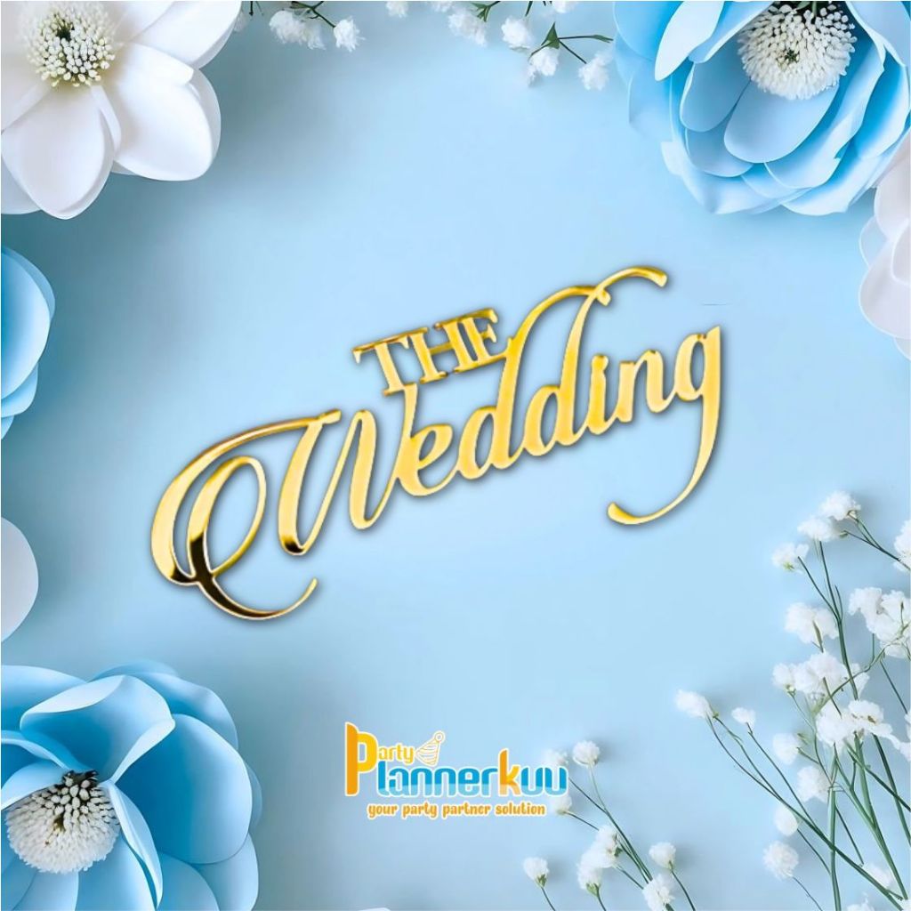 Mahar The Wedding Autum Akrilik Acrylic Cermin Emas Putih Hitam