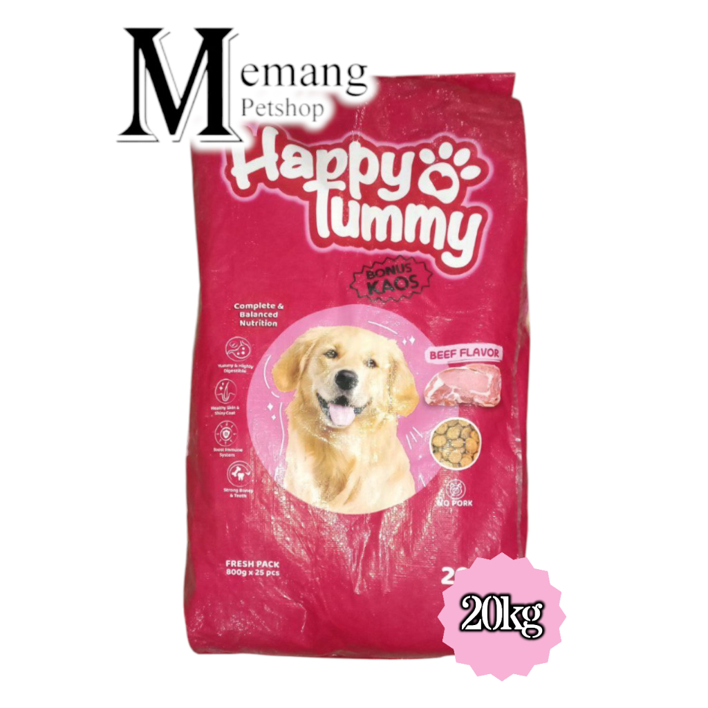 Happy Tummy Dog 20Kg Beef - Makanan Anjing