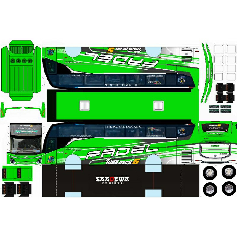 POLA STIKER MINIATUR BUS MAUDI REBORN TERBARU
