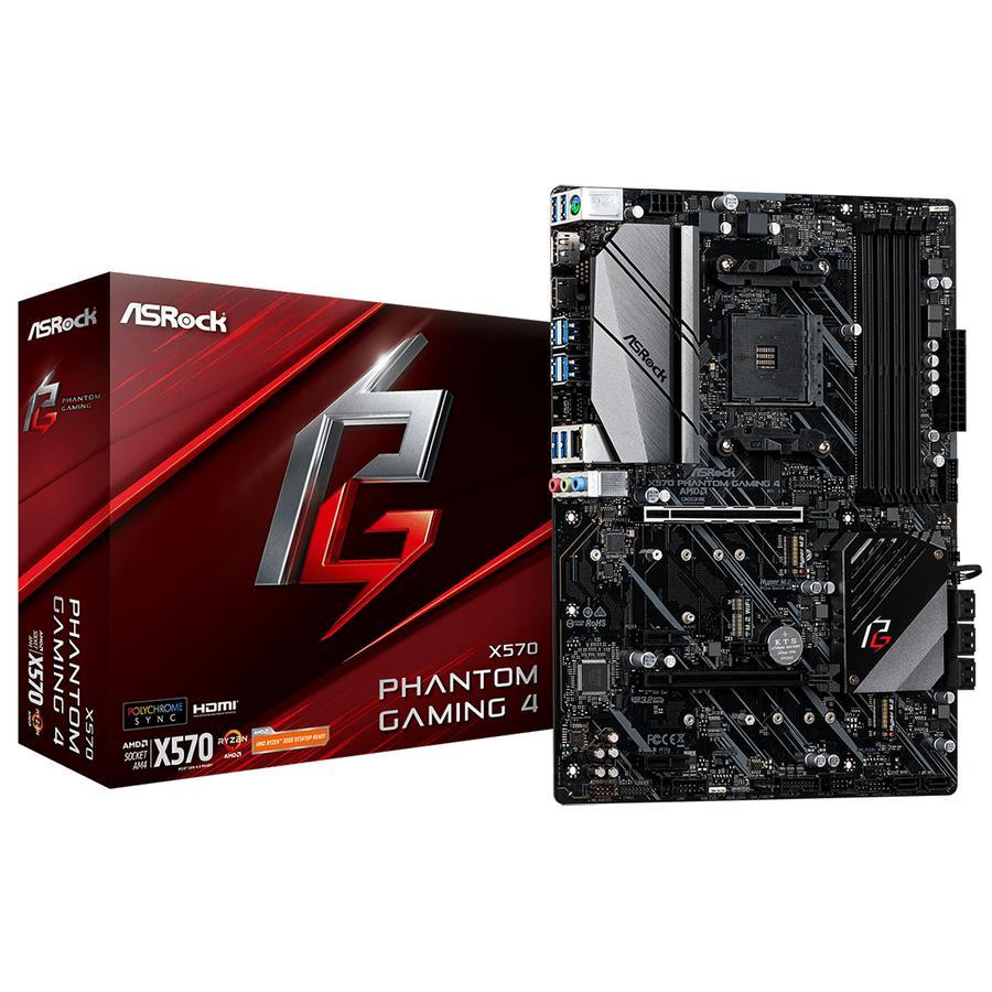 ASROCK X570 PHANTOM GAMING 4 DDR4 AMD X570 AM4 MOTHERBOARD