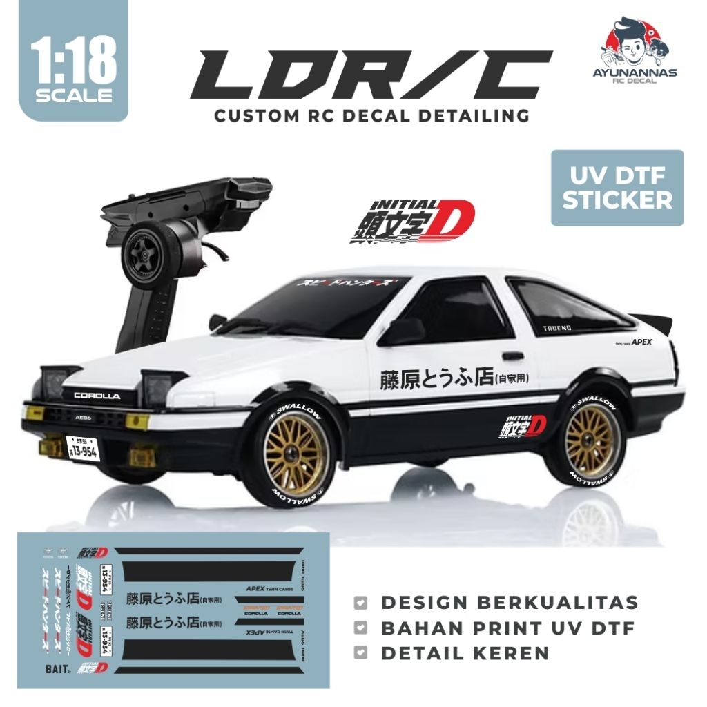 LDRC decal sticker Ae86 initial D