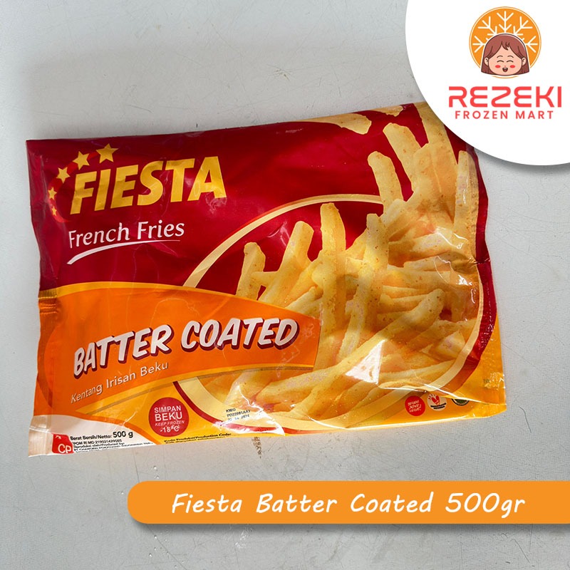 

Fiesta Batter Coated 500 Gr | Kentang Goreng Rasa Keju French Fries | Frozen Food Murah