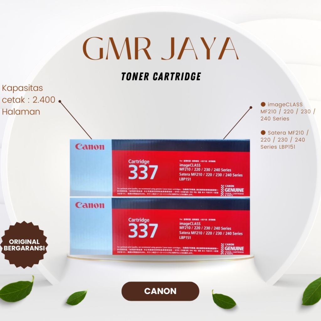 Toner canon 337 original / Toner cartridge canon 337 original / Toner printer canon 337 original / T