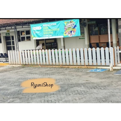 pagar taman, tanaman atau pagar teras custom, pagar kayu /Pagar Bambu Dekorasi Teras Rumah Taman Min