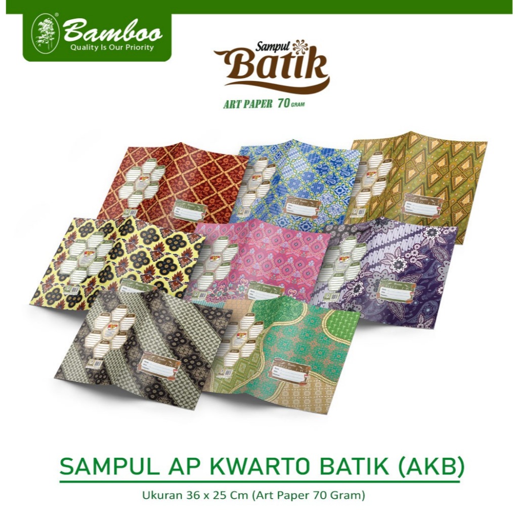 

Bamboo Sampul Art Paper Kwarto Batik 2025 16x21cm (20 Lbr)