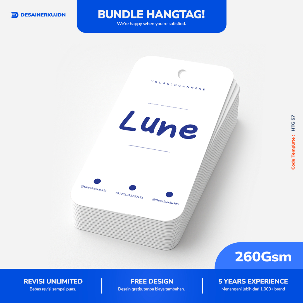 

PAKET Bundle Hangtag Baju Custom - Free Design & Cetak Label Tag Baju Desain Sendiri