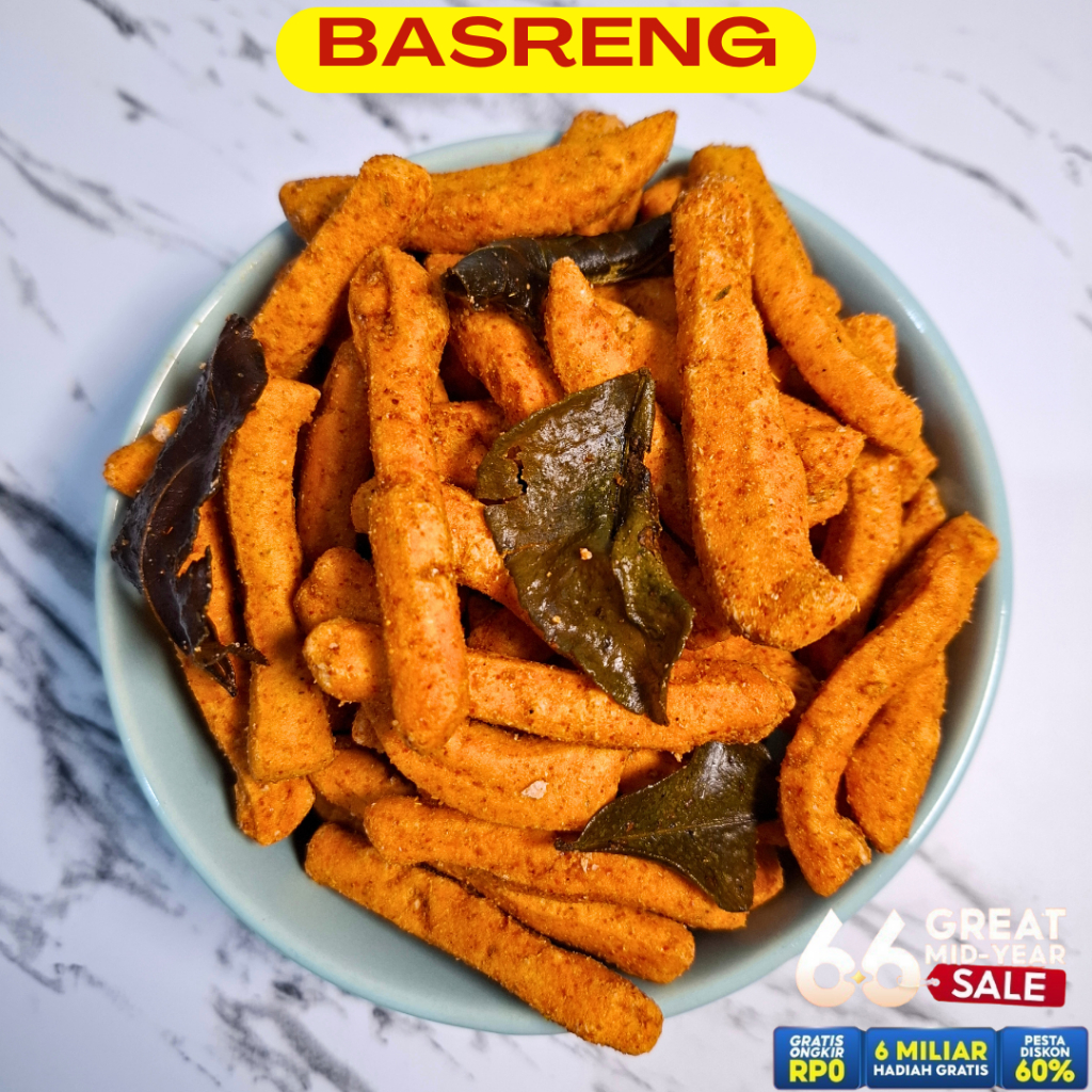 

BASRENG PEDAS DAUN JERUK 500g | BASRENG STIK | BASRENG BUMBU MELIMPAH