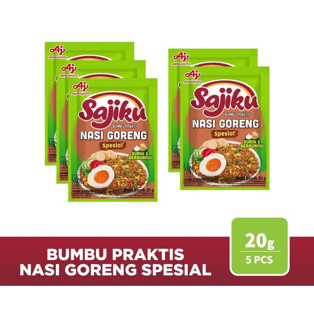 

Sajiku Bumbu Nasi Goreng 20 Gram Renceng Isi 10 Bungkus