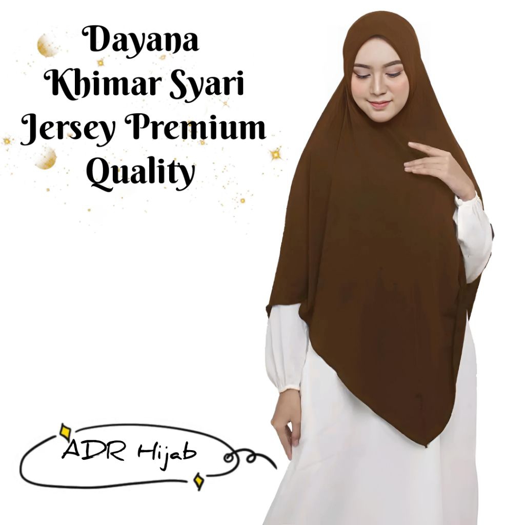 Jilbab Khimar Mukena Hijab Syari Jumbo simpel Kerudung dewasa Remaja JERSEY PREMIUM Original Dayana