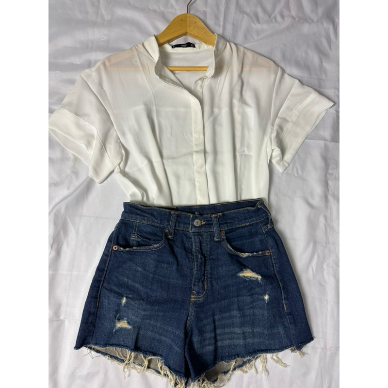 Kemeja Branded Mango (MNG) - Kemeja Branded Sisa Export See Through (Only Kemeja)