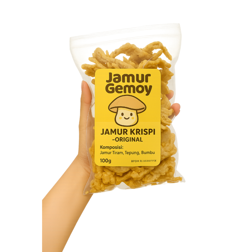 

Jamur Gemoy 100g – Camilan Jamur Tiram Renyah Rasa Original