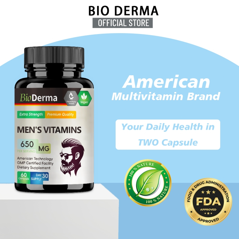 Bioderma Suplemen Pria Aktif – Vitamin B, D3, Zinc & Magnesium untuk Stamina Seharian