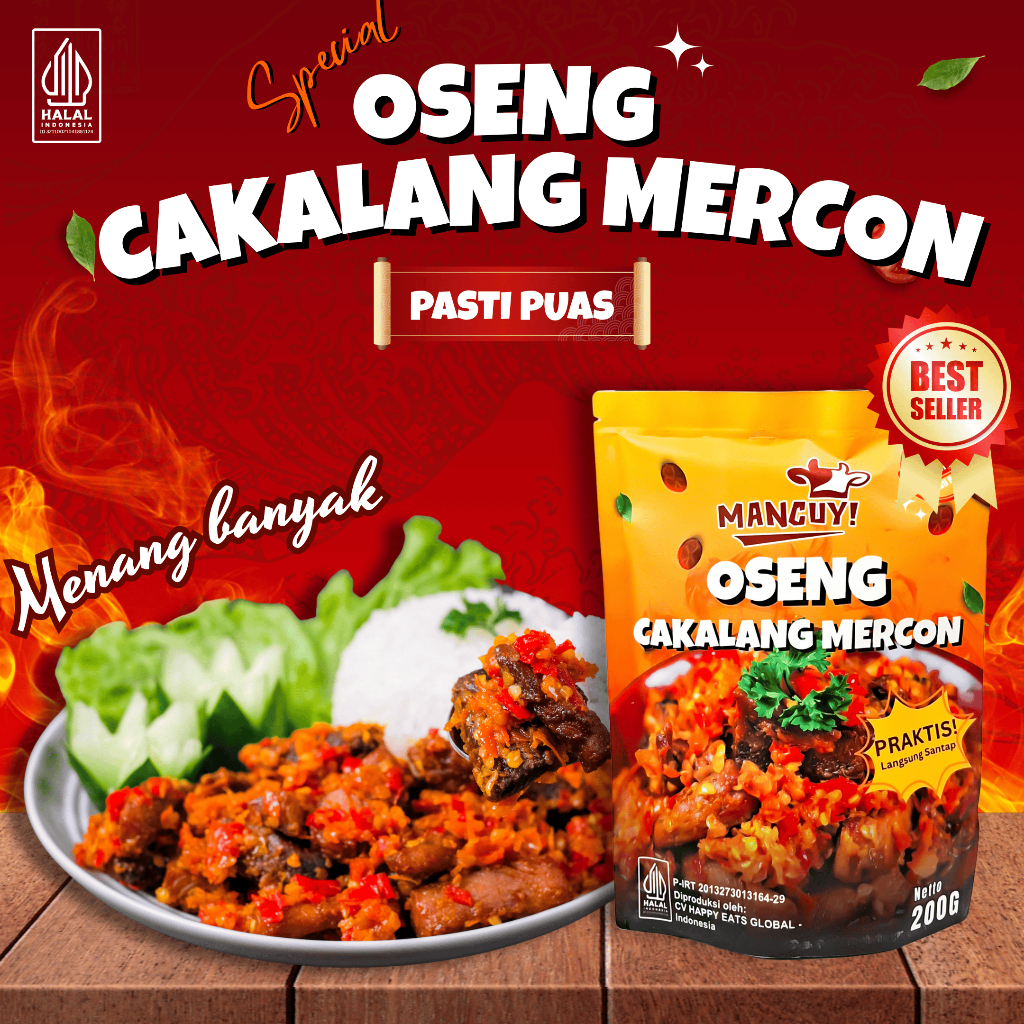 

Mancuy Oseng Cakalang Mercon - Lauk Siap Saji - Makanan Siap Saji - Lauk Oseng Cakalang Mercon