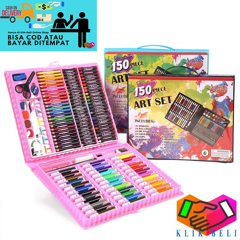 

Crayon 150 Pcs Set Krayon Menggambar dan Mewarnai Pensil Warna Alat Melukis Anak Set Coloring Pencil